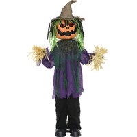 HOMCOM 114cm 45" Pumpkin Outdoor Halloween Decoration, Halloween Animatronic with Sound Activated, Light Up Eyes, Music Effects | Aosom Ireland