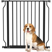 PawHut Extra Wide Dog Safety Gate, with Door Pressure, for Doorways, Hallways, Staircases - Black | Aosom Ireland