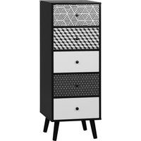 HOMCOM Chest of Drawers, 5 Drawer Dresser, Vertical Storage Organizer Unit for Bedroom, Living Room | Aosom Ireland