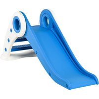 HOMCOM Kinder Rutsche Faltbar 3 bis 6 Jahre Innenbereich Außenbereich Maße 120L x 50B x 56H cm HDPE Blau Aosom