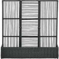 Outsunny Jardinière avec treillis, résistante aux intempéries, en rotin de polyéthylène, 103 x 103 x 29 cm, Noir