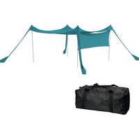 Outsunny Voile solaire, imperméable, ajustable, léger, pliable, supports en acier, 3x3x2m, Bleu ciel