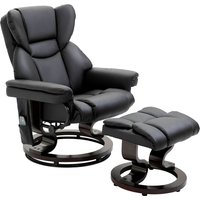 Fauteuil relax HOMCOM avec fonction de massage, repose-pieds, fonction inclinable, Similicuir 79 x 82 x 101 cm