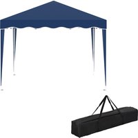Outsunny Pavillon Pliant 3 x 3 m Pavillon de Jardin Pliable Tente de Fête Réglable en Hauteur Tente de Jardin avec Sac de Transport Protection UV Acier Oxford Bleu