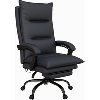 Vinsetto Chaise de Bureau avec Fonction Massage & Chauffage, Repose-pieds, jusqu'à 120 kg, Gris foncé