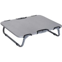 PawHut Lit pour Chien d'Extérieur Lit Pliable pour Animaux de Compagnie Lit pour Chien de Haute Qualité en Métal et Tissu Oxford Gris 59 x 46 x 15 cm