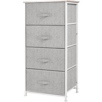 HOMCOM Kommode aus Stoff, Aufbewahrungsmöbel mit 4 Schubladen, Kommode Größe 45B x 30T x 92H cm, Metallrahmen Aosom