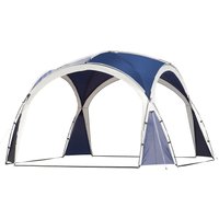 Outsunny Tente dôme pour 6-8 personnes, Pavillon, Protection contre le soleil et les averses, 3,5 x 3,5 x 2,22 m, Bleu+Gris