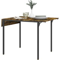 HOMCOM Klappbarer Esstisch ausziehbarer Küchentisch mit 2 Klappen im Industriestil rechteckig für kleinen Raum Klapptisch für 24 Personen rustikales Braun Aosom