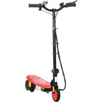 HOMCOM Elektrischer Tretroller 120 W klappbar für Kinder 7-14 Jahre 12 km/h max. Reichweite 10 km max. rot Aosom