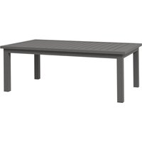 Outsunny Table basse rectangulaire plateau à lattes pour intérieur/extérieur en aluminium, 100 x60 x37 cm marron