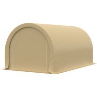 Outsunny Tente de garage résistant à l'eau protection UV UPF 30 + parois latéraux amovibles 5 x 3 m beige