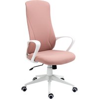 Vinsetto Chaise de Bureau, Chaise d'ordinateur, dossier inclinable, pivotante, ajustable en hauteur, 62x56x110-119,5cm, rose