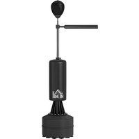 HOMCOM Sac de frappe boxe sur pieds punching ball brunier 3 en 1 avec ballon de vitesse bras flexible rotatif hauteur réglable