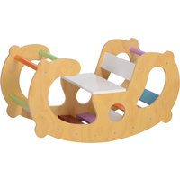 AIYAPLAY 2 en 1 Arche escalade enfants 18 à 48 mois, chaise à bascule arc-en-ciel pour garçons & filles, tout-petits