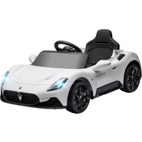 AIYAPLAY Voiture électrique pour enfants sous licence Maserati MC20 12V, Télécommande, LED, Musique et Klaxon, 3 à 6 Ans, blanc