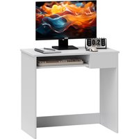 Read more about Homcom Computer Table W/ Keyboard Tray Drawer- Compact Small Computer Pc Desk For Study- Office- Working- Gamingm- Writing Desk- White Aosom Uk