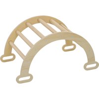 AIYAPLAY Arche escalade enfants bascule en bois d'intérieur pour garçons & filles, tout-petits de 18 à 48 mois, bois naturel
