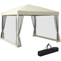 3x3m Pop Up Gazebo W Mesh Walls