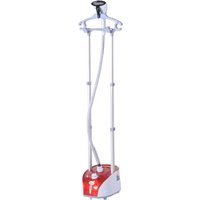 HOMCOM Défroisseur à vêtements 1800 W planche à repasser intégrée réservoir d'eau 2 L tige telescopique gant + cintre fournis rouge