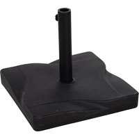 Outsunny Pied de parasol base de lestage parasol carré dim. 41,5L x 41,5I x 33H cm poids net 20 Kg ciment HDPE noir