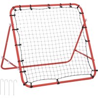 HOMCOM Filet de rebond en métal angle réglable et 20 cordes élastiques pour entraînement de football, tennis, handball 96x80x96