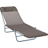 Outsunny lettino prendisole Sdraia da Giardino da terrazzo pieghevole arredamento giardino Lettino Reclinabile da Giardino Spiaggia Piscina Caffè