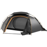 Dome Camping Tent Aluminium Frame Removable Rainfly 2000mm Waterproof 1 2 Persons Aosom UK