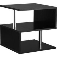Homcom Table Basse Carré Noire 50 x 50 x 50 cm
