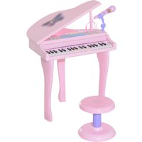 Mini Electronic Piano Stool Educational Musical Instrument Interactive Play Aosom UK