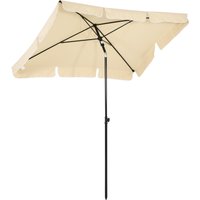 Rectangular Parasol Aluminium Patio Umbrella Tilt 2M x 1.25M