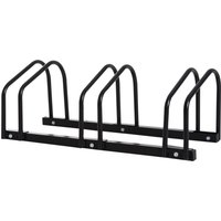 Read more about Homcom Bike Stand For Parking- Floor Or Wall Mount Bicycle Storage Locking Stand- 76l X 33w X 27h- Black Aosom Uk