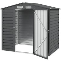 Outsunny Cabane de Jardin Abri Jardin Métal en Tôle Acier, Gants inclus, Porte Verrouillable, Ventilations, Gris Aosom France