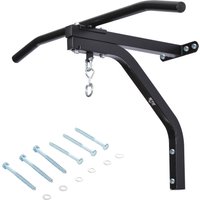 HOMCOM Punching Bag Hanger Wall Mount Bracket Kick Boxing MMA Training Frame Home Fitness Workout Pull Up Bar, Black
