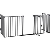 PawHut Barrière de sécurité modulable noir, vert Aosom France