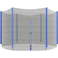 SPORTNOW Filet de remplacement pour trampoline, filet de sécurité avec 1 porte zipée pour trampoline Ø 244 cm et 6 poteaux