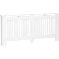 Slatted Radiator Cover Painted Cabinet MDF Lined Grill x 19W x cm Aosom UK