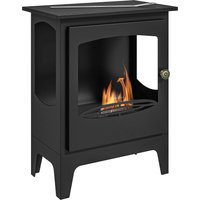 Freestanding Ethanol Fireplace Stainless Steel Flame Snuffer Tank 3 Hours Burning Time Indoor