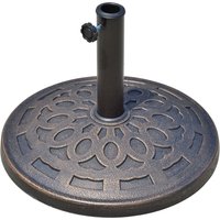 Aosom Enjoy 21% Discount on Outsunny 14kg Decorative Round Parasol Base Bronze