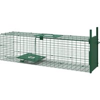 Outsunny Cage attrape animaux nuisibles 1 entrée dim. 100L x 25l x 28H cm vert foncé