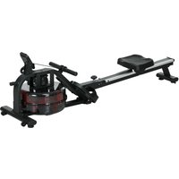 SPORTNOW Rameur à eau d'appartement rameur d'appartement pliable 6 niveaux de résistance écran LCD multifonction acier PC noir