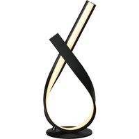 HOMCOM Lampe de table moderne lampe de chevet LED en spirale avec interrupteur rotatif cadre en aluminium 21 x 15 x 43 cm noir