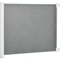 PawHut Barrière de sécurité barrière animaux barriere escalier rétractable automatique 1,15L x 0,84H m teslin métal gris Aosom France