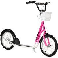 HOMCOM Trottinette patinette enfant grandes roues châssis métal freins Dim. 139L x 58l x 90-96H cm