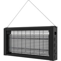 HOMCOM Lampe LED anti insectes anti moustique puissant 8W, à poser ou à suspendre pour intérieur - efficace pièce de 60m²