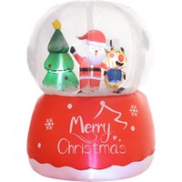 5.5FT Christmas Inflatable Crystal Ball w Santa Claus Reindeer & Xmas Tree Inflatable Christmas Decoration Indoor Outdoor Aosom UK