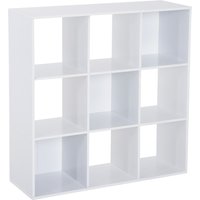 HOMCOM Meuble de Rangement Bibliothèque Etagère Contemporaine Cubes 9 Casiers