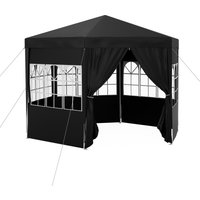 4 m Party Tent Wedding Gazebo Outdoor Waterproof PE Canopy Shade 6 Removable Side Walls