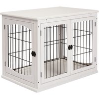 PawHut MDF 3-Door Small Indoor Pet Cage White Aosom UK