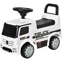 HOMCOM Voiture porteur Enfants licence Mercedes Benz 12-36 Mois Coffre klaxon phares Blanc